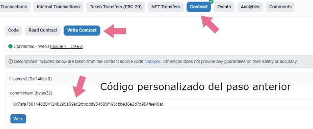 Como conseguir el codigo Commit para registrar dominios ENS ilegales con guiones o con caracteres especiales